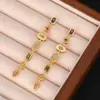 Pendientes Largos de Borla de Diamante de Color Transfronterizos con Empalme Irregular, Lujo Ligero, Más Vendidos en Europa, América y Turquía, Pendientes para Mujer