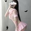 Lencería Sexy con un Ambiente Puro y Atractivo, Uniforme de Marinero, Atuendo Transparente, Estilo de Chica Tentadora y Linda 2359