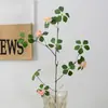 Planta de Simulação Zen Chinesa Galhos Secos Cipó Seco Cipó Rosa Selvagem Decoração de Mesa para Casa Folha de Lótus Guanyin