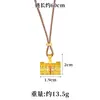 Collar de Cerradura Ruyi de Oro Arena Vietnamita, Colgante de Cerradura de Longevidad Incrustado con Diamantes Estilo Antiguo, Joyería para Mujer Estilo Palacio de Oro Imitación Que No Se Desvanece Fácilmente