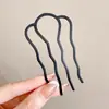 Grampo de Cabelo de Pérola em Forma de U Ferramenta Moderna para Penteado de Coque Despojado Grampo Diário Acessório de Cabelo de Luxo Estilo Coreano Feminino