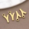 Acero Inoxidable Galvanizado Estilo Europeo y Americano 26 Letras Inglesas Etiqueta Colgante Pulsera Collar DIY Hecho a Mano Accesorios de Joyería