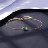 Pulseira Pag&Mag 925 Prata Ins Joia de Mão Esmeralda Luxo Acessível Design de Nicho Fábrica de Joias da Moda