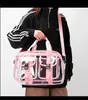Bolsa de Viagem Transparente de PVC Portátil da Amazon para Mulheres, Grande Capacidade, Moda, Personalizada, Totalmente Transparente, Impermeável, Bolsa Transversal