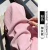 Calças Cinzas Wide Leg para Mulheres, Estilo Fino para Primavera e Outono, Calças de Algodão Engrossadas, Novo Modelo 2026, Calças Retas de Veludo Cotelê Petite