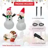 Muñeco de Nieve Inflable Navideño Árbol Navideño Luminoso LED Inflable Suministros Navideños Juguetes