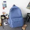 Bolsos de Nuevo Estilo para Mujer 2025 Bolso de Lona de Color Sólido Simple Estilo Ins K Versátil Gran Capacidad Mochila Casual Bolso de Estudiante