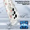 Funda de Teléfono Magnética MagSafe con Flor de Rosa Fresca y Elegante Personalizada para Samsung S22 Ultra Cubierta Transparente de Acrílico