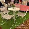 Silla de Comedor Minimalista Estilo Diseñador Personalizada Cubierta Suave Silla de Malla de Alambre Sencilla Moderna Silla Individual de Alambre de Hierro para Fiesta de Cóctel