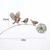 Grandes Cantidades de Pájaros y Adornos Florales de Hierro Metálico Listos para Usar para Decoración de Patios Exteriores y Jardines Petirrojo Jardín Sta