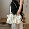 2026 Verão Novo Estilo Estrela Bolinhas Laço Bolsa de Axila Bolsa de Aula Moda Feminina Roupas de Trabalho Bolsa Tote de Grande Capacidade