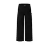 Calça de trabalho reta vibe masculina marca tendência high street personalidade design de bolso senso retrô desgastado perna larga calça casual