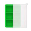 Popular Transfronterizo Bandeja de Hielo de Silicona 4-Rejilla 6-Rejilla Cubo de Hielo Cuadrado Molde de Hielo Cuadrado con Tapa Bandeja de Hielo de Color Puro Molde de Hielo