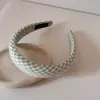 Diadema Fresca y Colorida Estilo Coreano con Patrón de Diamantes para Niñas, Rejuvenecedora, Corona Alta, Banda Ancha, Versátil para Salir, Diadema Pasador