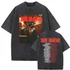 Camiseta Gráfica Vintage Lavada Old America Banda de Rock Bad Omens