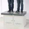 Consola de control tipo F sala de doble monitorización de seguridad escritorio de computadora de acero laminado en frío centro de mando consola de monitorización de despacho transfronterizo