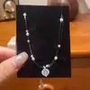 Collar Estilo Coreano de Circonita Cúbica de Alta Calidad, Hilo de Pescar Transparente Versátil, Cielo Estrellado, Cadena para Clavícula de Diseño Simple, Mejor Regalo para Amigo