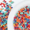 Cuentas de Vidrio Semilla Mixtas de Colores Cuentas Sueltas de Vidrio Cristalino Accesorios para Pulsera Collar Anillo Hechos a Mano
