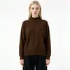 Comercio Electrónico Transfronterizo de Amazon Marca de Moda MAX Auténtico Mismo Estilo Color Sólido Cuello Medio Cuello Redondo Corte Holgado Suéter Tejido Mujer