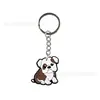 Chaveiro de Cachorro Transfronteiriço Animal Fofo Desenho Animado PVC Cola Macia Chaveiro Bolsa Pingente de Filhote Venda por Atacado Xiyin