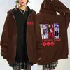Moletom com zíper estilo coreano do grupo BTS, jaqueta cardigã casual solta, produto de apoio aos fãs