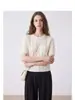 Estilo Old Money¡100% Lana! Suéter de punto trenzado suave y mullido con cuello redondo para mujer, jersey adelgazante para otoño