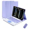 Funda Protectora con Teclado Bluetooth Táctil Adecuada para iPad A16, Generación 11, Ranura Magnética Desmontable para Lápiz, Funda para Tableta Generación 10
