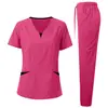 Ropa Lavable para Hombres y Mujeres, Pantalones Largos de Manga Corta, Traje de Fregar para Cuidado Bucal de Mascotas, Ropa de Trabajo para Doctor, Ropa Médica Absorbente de Sudor