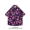 Ilha de Hainan Camisa Floral de Manga Curta Roupa de Praia Sanya Havaí Tailândia Viagem Masculina Casal Casual Solta
