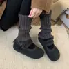Zapatos de Mujer Otoño/Invierno Estilo Birkenstock con Aumento Oculto de Altura, Más Terciopelo y Algodón, Nuevo Estilo 2026, Suela Gruesa, Zapatos Mary Jane de Correa Única, Zapatos Peludos