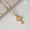 Joias Ai Tong: Anel Circular Dinâmico, Colar de Design Exquisito, Colar Discreto e Não Chamativo, Colar Versátil Cool e de Alto Padrão