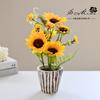 Flor falsa girassol girassol bonsai única simulação de flores decoração de interiores simulação de flores fornecimento direto da fábrica de uma geração de cabelo