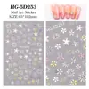 Pegatina para Uñas Margarita Escarchada 5D Relieve Joker Flor Fresca de Primavera Pegatina para Uñas Joyería HG