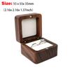 Caja de Madera Maciza para Pendientes de Mujer, Anillos, Joyero de Almacenamiento y Regalo, Nogal Negro Exclusivo Transfronterizo para Regalos de Enamorados Logo