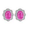 Colar com Pingente de Flor de Zircônia e Diamante Colorido para Transmissão ao Vivo no Douyin, Conjunto de Joias de Luxo com Ovo de Pombo Grande