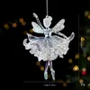 Nuevo Colgante de Copo de Nieve y Alce de Acrílico Colorido para Árbol de Navidad Decoraciones Navideñas DIY Adornos para Colgar en la Ventana