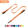 Correa para mascotas de doble asa más vendida de Amazon, cadena de perro de seda reflectante, suministros para mascotas de doble capa engrosada, disponible para dropshipping