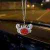 Artículo Popular Transfronterizo: Colgante para Espejo Retrovisor de Coche Cangrejo con Pedrería de Arcilla, Colgante Creativo para Coche con Temática Oceánica y Pedrería
