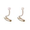 Pendientes de serpiente geométricos coreanos con aguja de plata S925 para mujer, diseño de nicho moderno, pendientes de lujo ligeros y personalizados, 2023