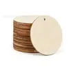 Etiquetas de Madera en Blanco Kit de Materiales para Manualidades, Piezas de Madera Redondas y Cuadradas con Agujeros, Etiquetas de Graffiti Pintadas a Mano, Etiquetas de Deseos Hechas a Mano