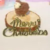 Decoración de Pastel Letra Inglesa Minúscula Navideña Accesorios de Inserción para Hornear Árbol de Navidad Sombrero de Navidad Decoraciones para Pastel
