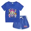 Camiseta de Verano para Niños con Cuello Redondo Pantalones Cortos Camisa Base Casual Coreana Absorción de Sudor Dulce Conjunto de Camisetas Interiores para Niños 2023