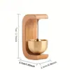 Campanilla de Viento de Madera Maciza Tipo Puerta de Succión, 1 Pieza Timbre Magnético Colgable para Puerta de Entrada, Adorno Colgante de Timbre de Puerta Vintage, Suministros para Decoración del Hogar Timbre