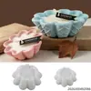 Molde de Silicone Espelhado para Tigela de Waffle Irregular em Miniatura com Flor, Tigela para Vela Grande e Pequena, Tigela de Armazenamento