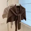Nuevo Chal Exterior de Punto de Color Puro, Bufanda Versátil para Primavera, Otoño e Invierno, Chal de Lana de Forma de T de Gama Alta al por Mayor