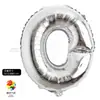 Globo Alfanumérico Mediano Dorado y Plateado de 32 pulgadas Decoración de Cumpleaños Papel de Aluminio Fiesta de Bodas Set de Película de Aluminio Arreglo Globo