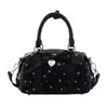 Bolsa Boston Doce com Laço Estilo Coreano para Mulheres 2026 Verão Nova Moda de Luxo Bolsa de Mão de Nicho Bolsa de Ombro
