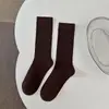 Calcetines Rojos Ankela para Mujer, Calcetines de Media Pantorrilla para Primavera y Verano, Calcetines Holgados de Estilo Japonés de Moda, Calcetines de Algodón Lisos Sin Costuras al por Mayor