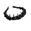 Diadema retro de lunares tejida con dientes estilo coreano para mujer, organizador de cabello antideslizante, accesorio de moda para el cabello