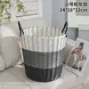Cesto de roupa suja grande, cesto de armazenamento para roupa suja, cesto de armazenamento doméstico de plástico trançado, cesto de roupa suja perfurado para banheiro